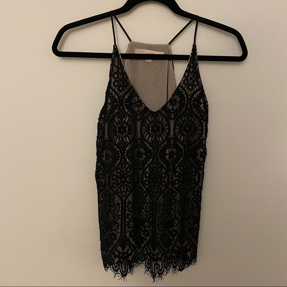 LOFT black lace cami